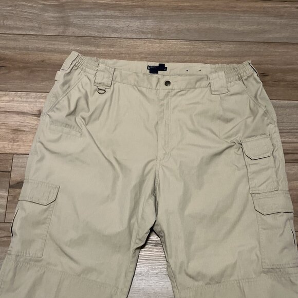 Men's 5.11 Tactical Taclite Pro Cargo Pants SZ 44x34 Beige Ripstop 74273 SPO - Picture 2 of 11